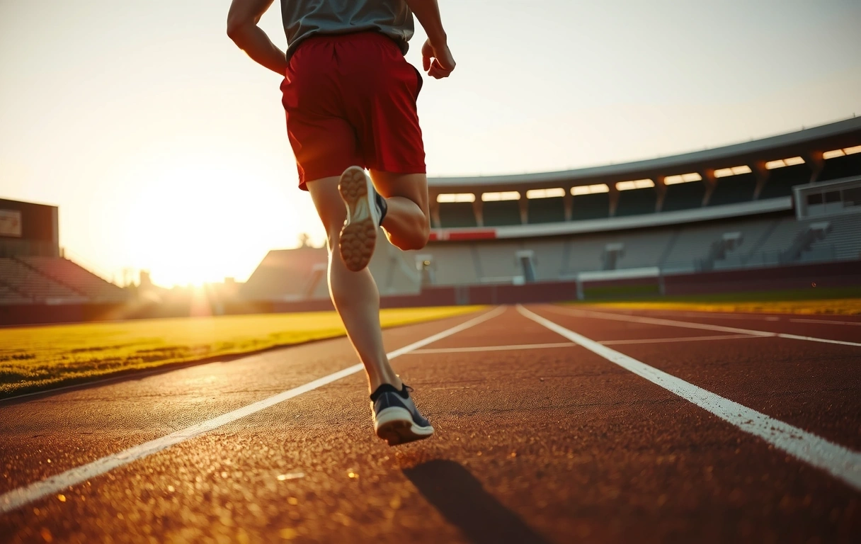 Sportiv în mișcare